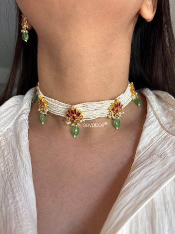 Kamal jadau choker set