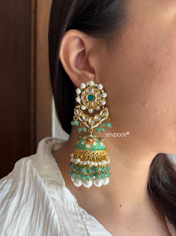 Meenakari statement jhumkha