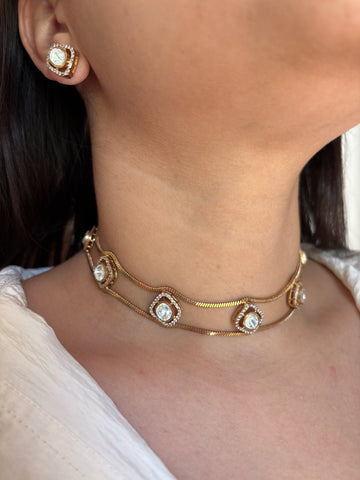 Moissanite Minimal Choker Set