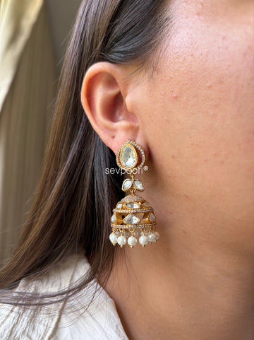 Moissanite Layered Jhumkha
