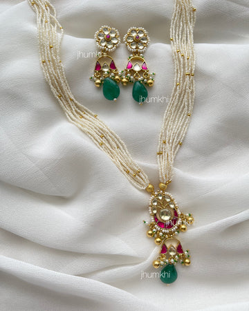 Multicolor pearls haar set