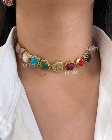 Carved Stone Choker Set