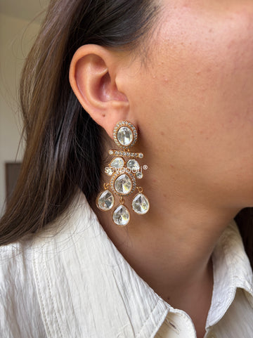 Moissanite Studs Danglers