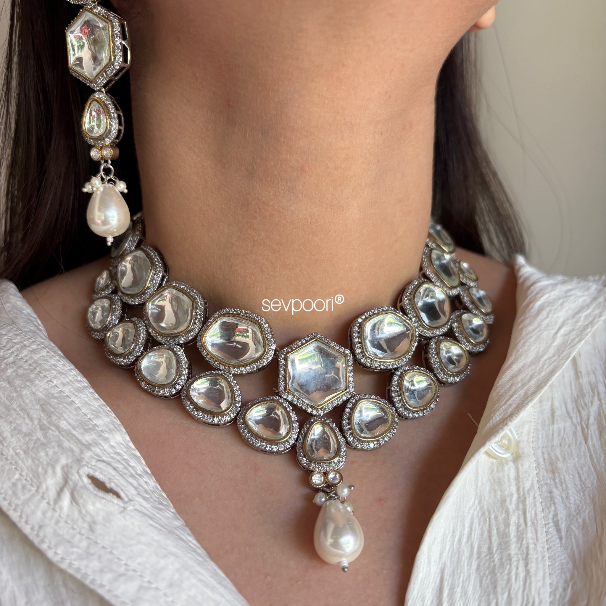 Ariel uncut kundan set