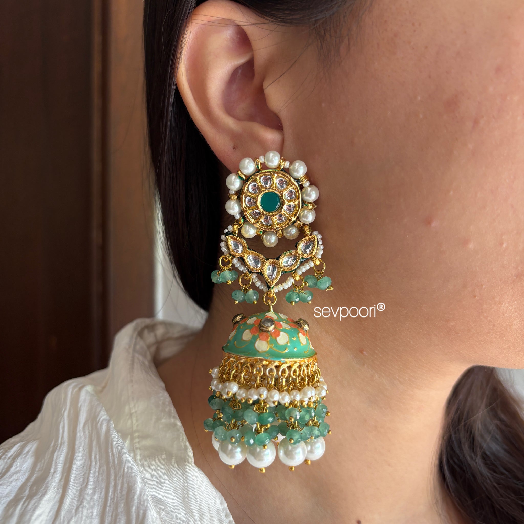 Meenakari statement jhumkha