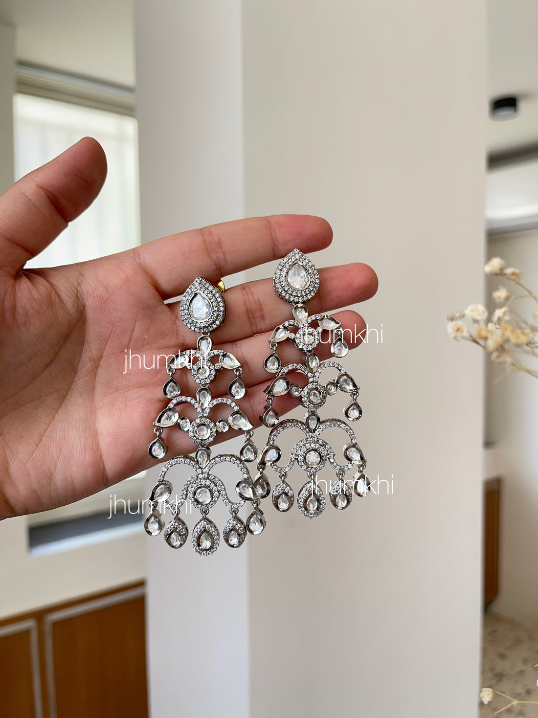 Statement chandelier earrings