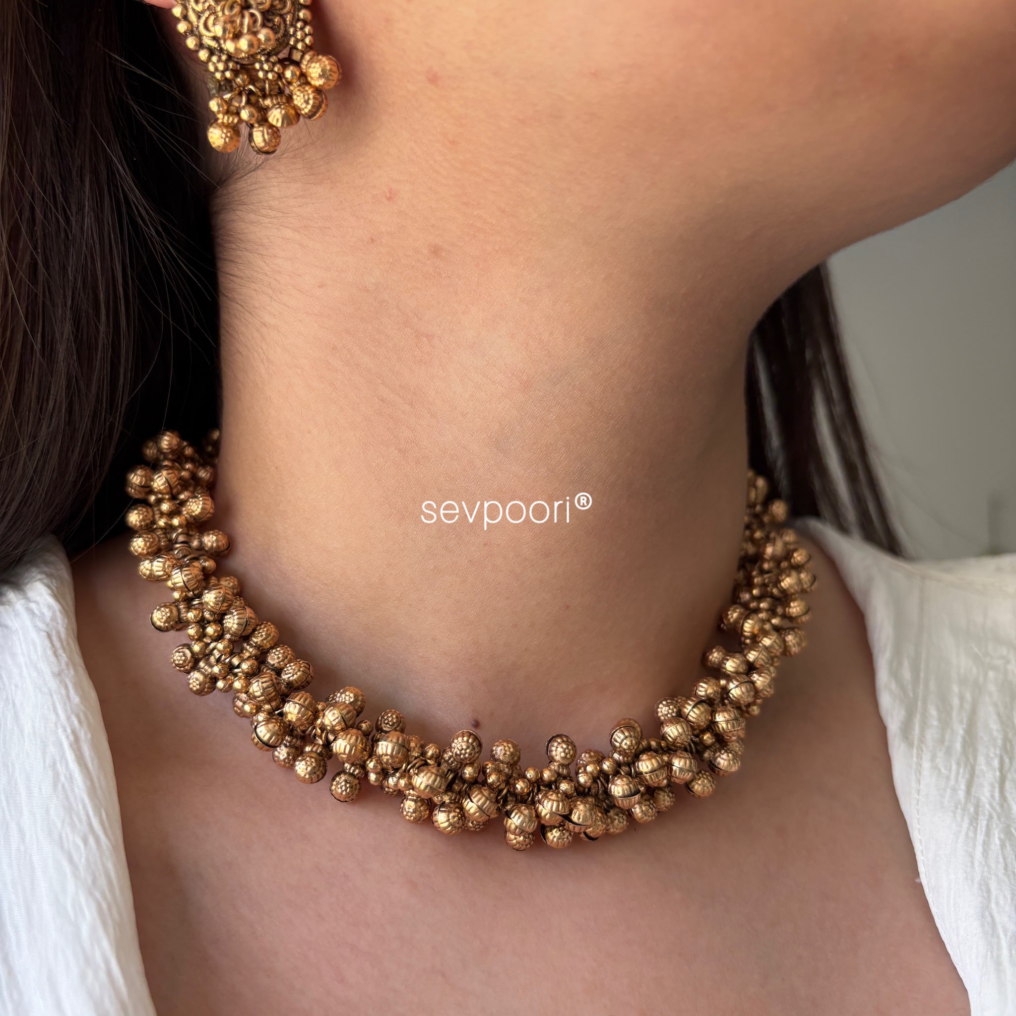 Rajwadi Ghunghroo Necklace Set