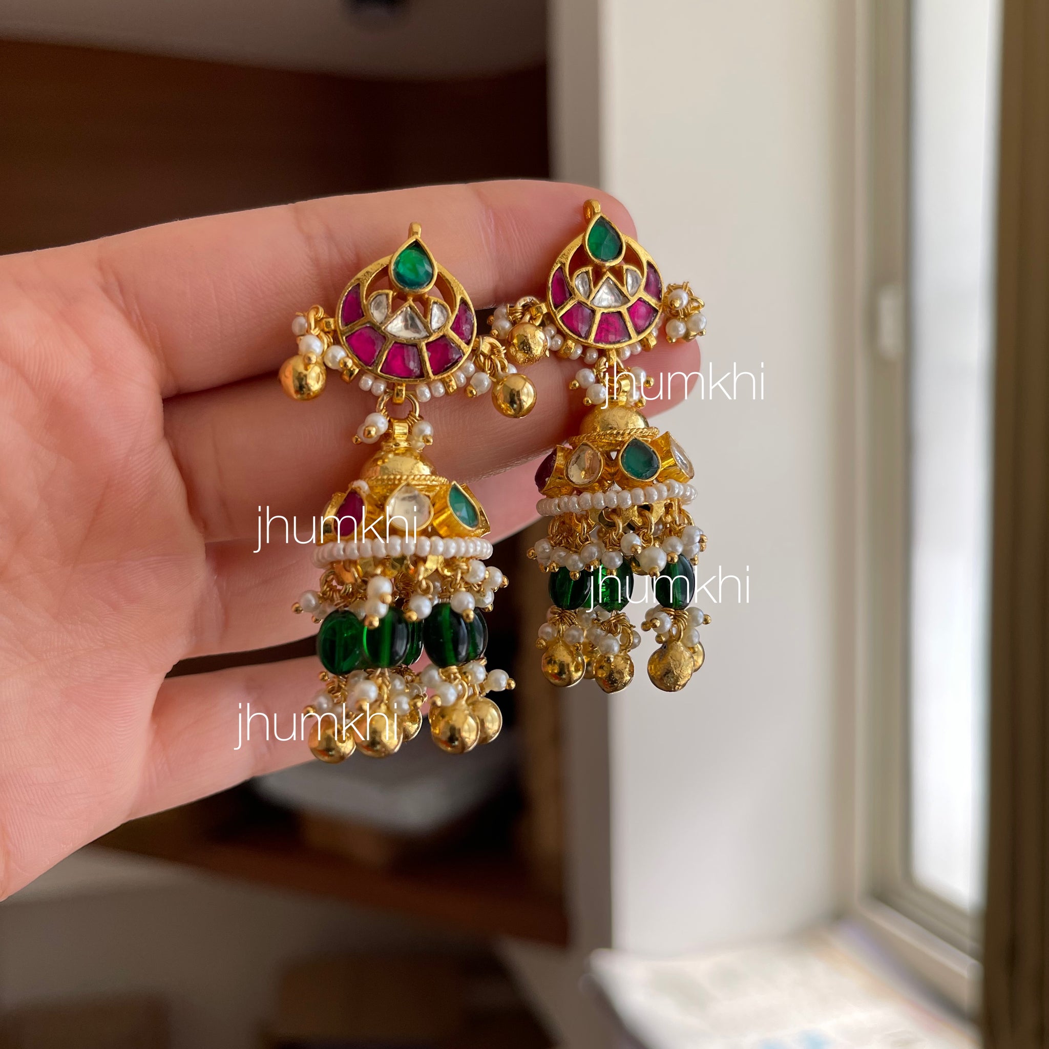 Multicolor ghunghroo jhumkha