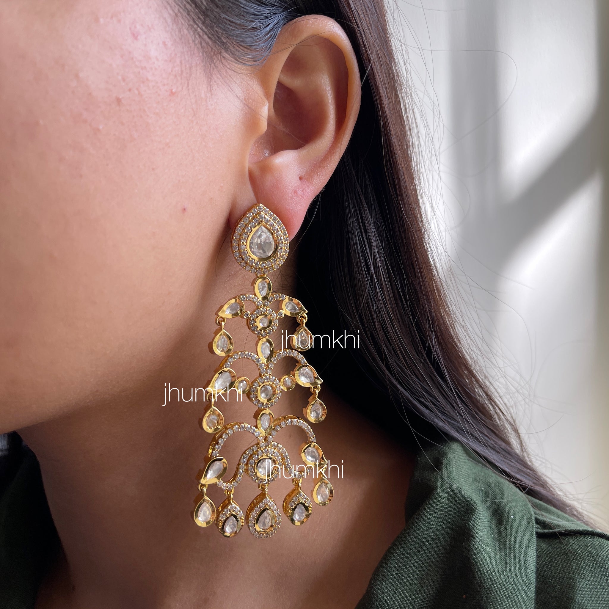 Statement chandelier earrings